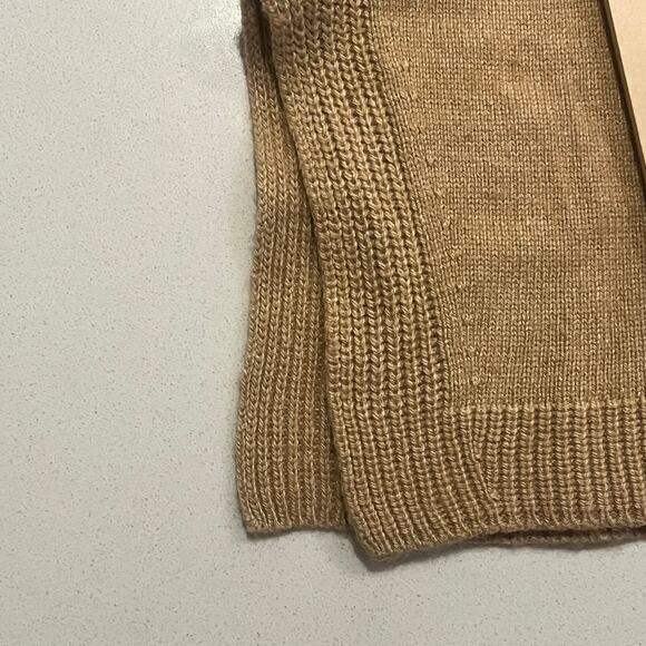 Loft Women Medium Camel Oversized Tunic Pullover Sweater Wool Blend V Neck - Picture 5 of 7